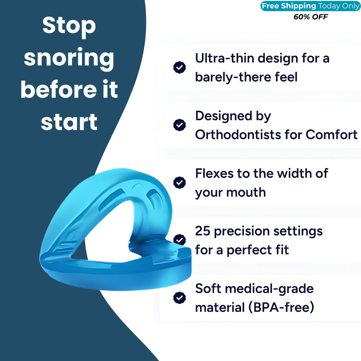 SilentVibe™ Adjustable  Anti-Snoring Mouthpiece