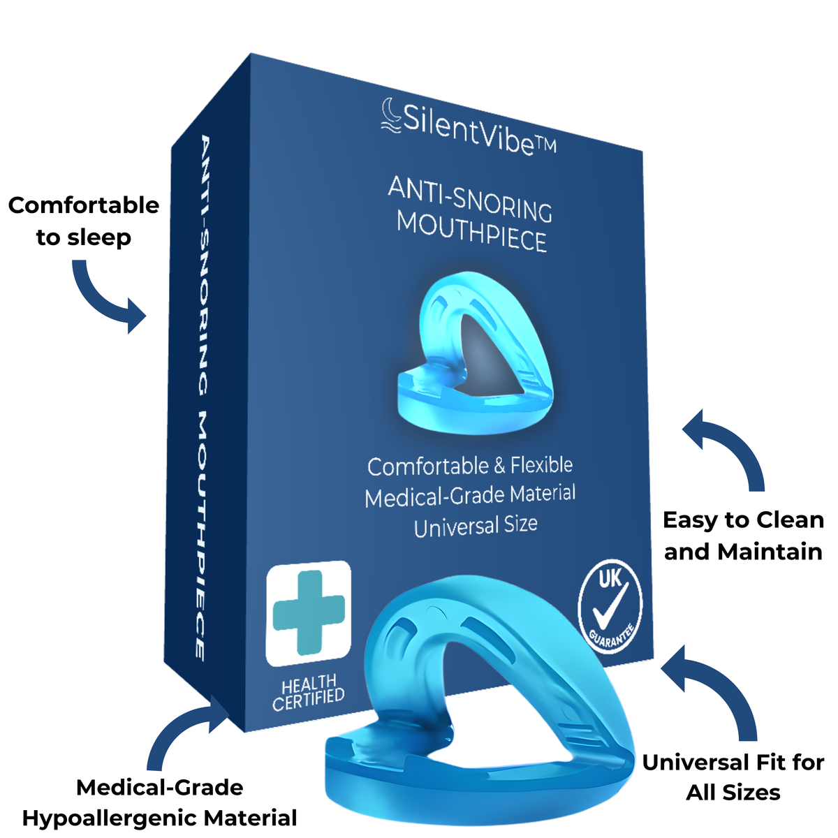 SilentVibe™ Adjustable  Anti-Snoring Mouthpiece